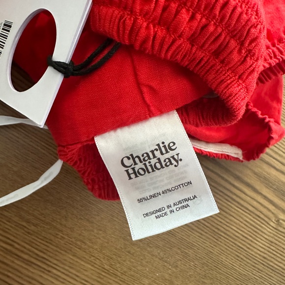 Charlie Holiday Red Somerset Top XS - Picture 6 of 7